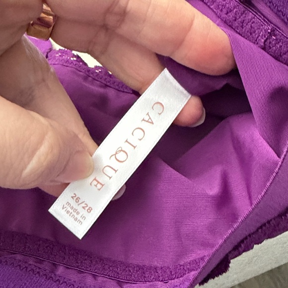 Cacique Deep Purple Lace Bralette. 26/28 - Picture 5 of 8